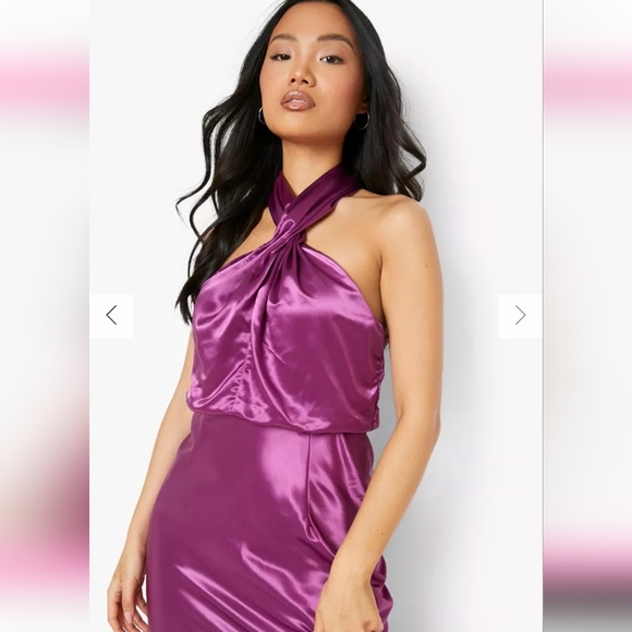 Boohoo Satin Dress - Picture 2 of 5